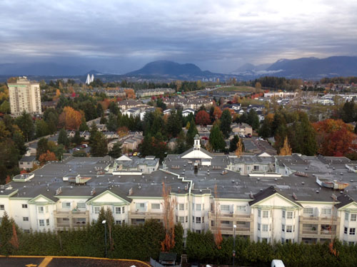 View of Surrey from the hotel window